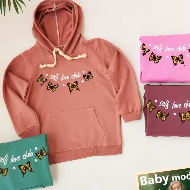 هودی دخترانه پروانه