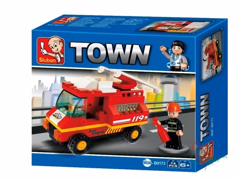 بلوک 74 تکه Fire Truck کد0173 sluban