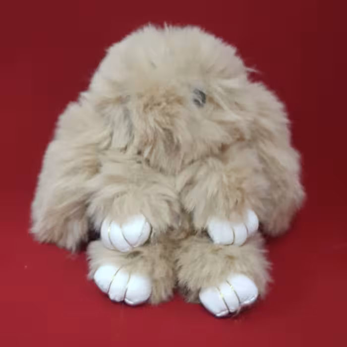 آویز کیف عروسک پولیشی خرگوش لاکچری کاراملی