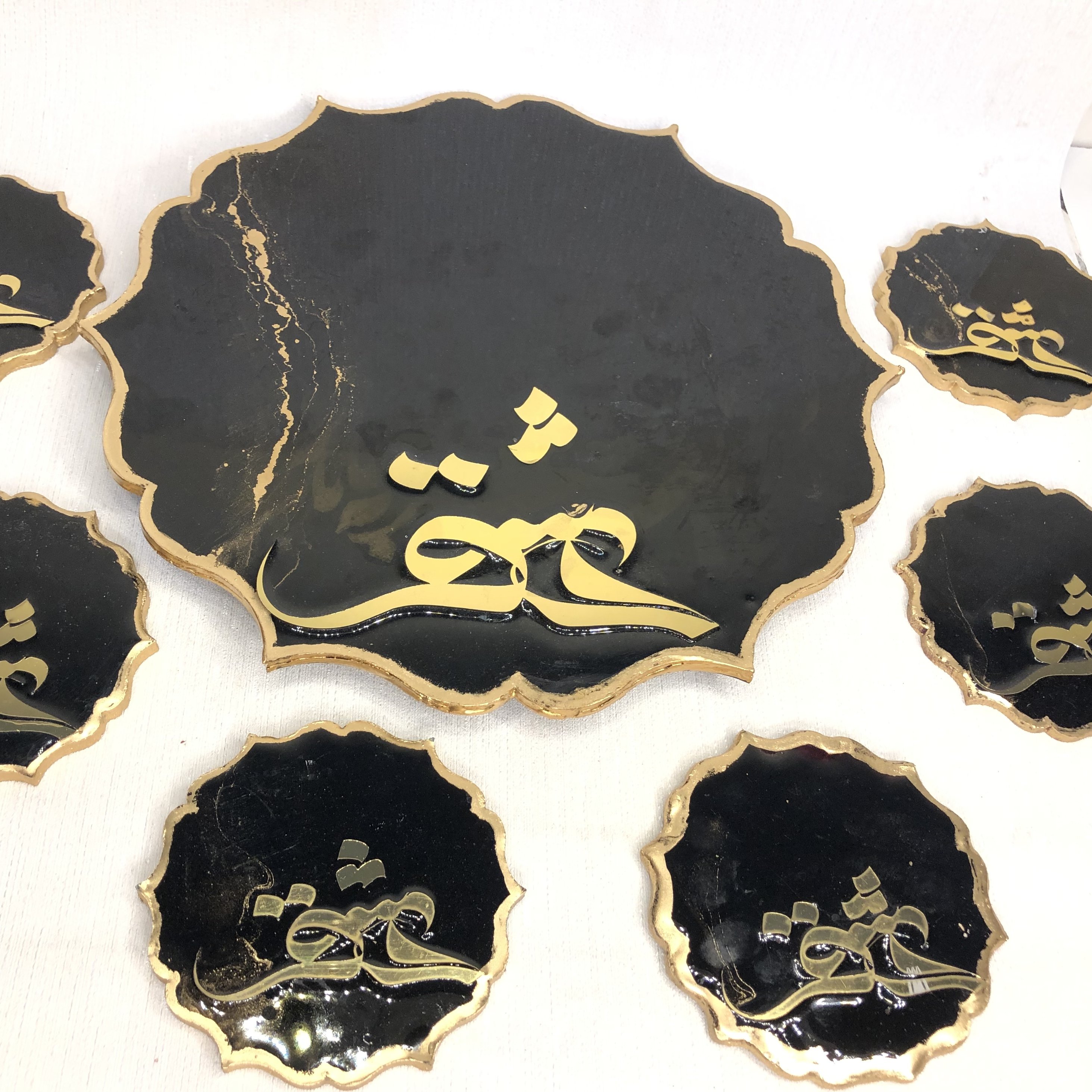 سفره هفتسین رزینی خطاطی طرح عشق 