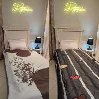 لحاف یک نفره طرح پروانه و قلب