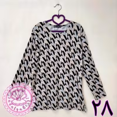 بلوز نخی پنبه‌ای آستین بلند 28 قواره بزرگ زنانه فروشگاه صدف گالری