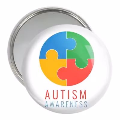 آینه جیبی خندالو مدل اتیسم Autism کد 26728