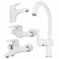 ست 4 تکه شیرآلات کلار مدل دریا سفید