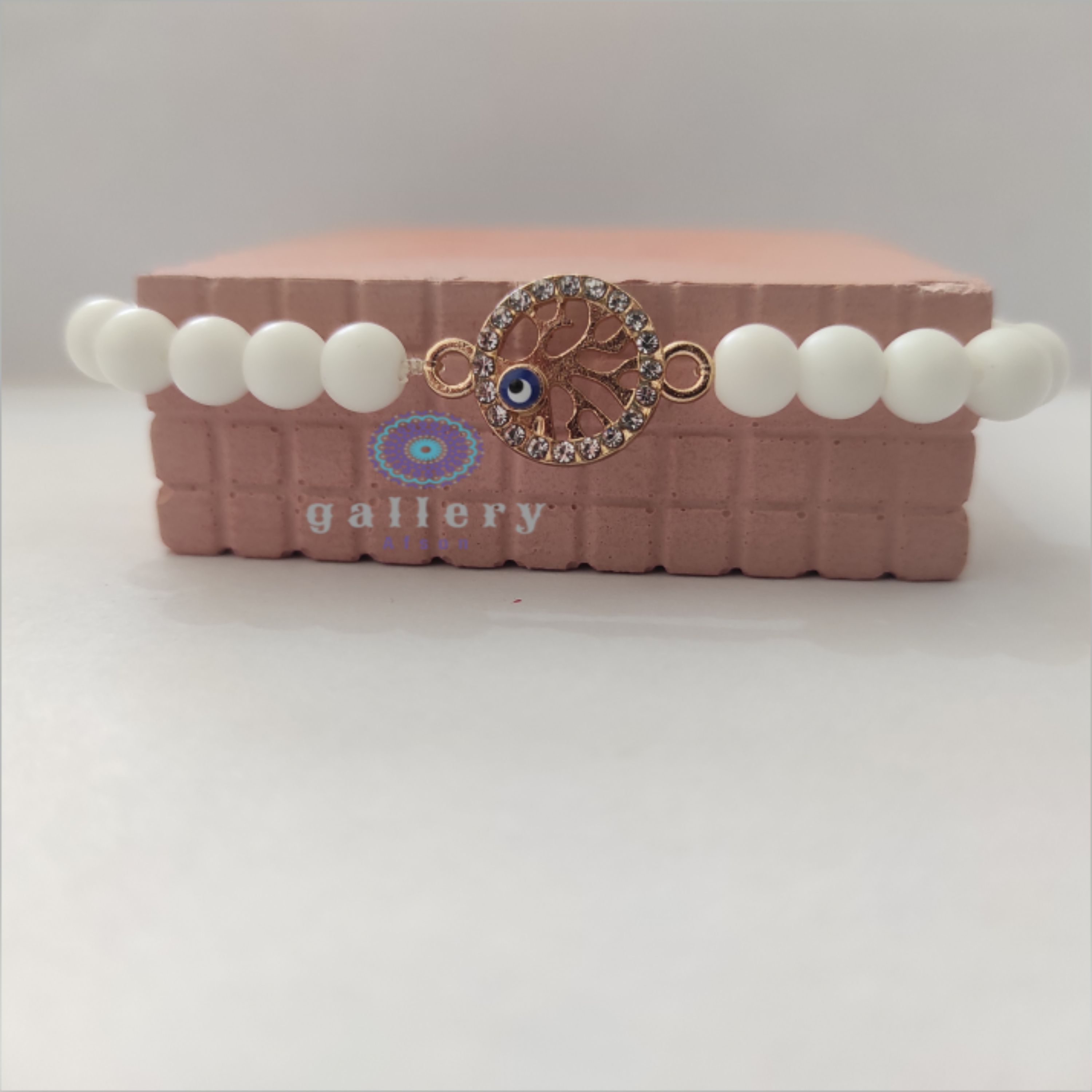 دستبند اونیکس (طرح درخت و چشم زخم )