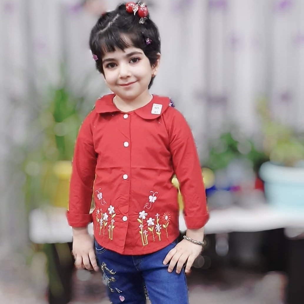 پیراهن کتان دخترانه