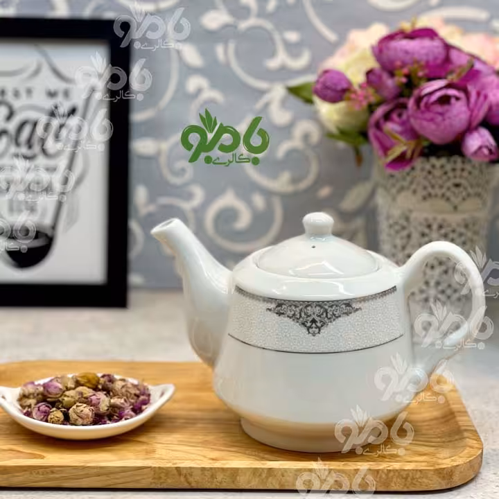 قوری چینی سفید کد T3