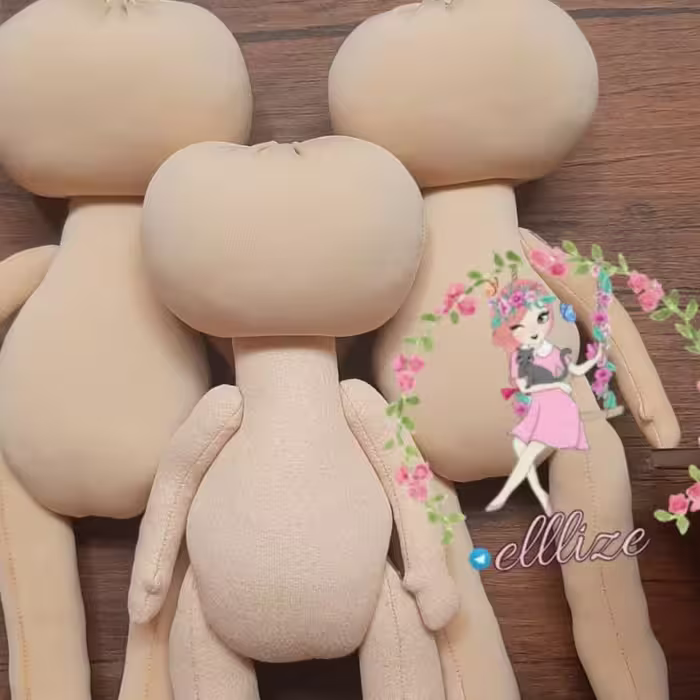 بدن عروسک سرچرخشی  با پارچه کرپ باربی 👌 سایز 30سانت 