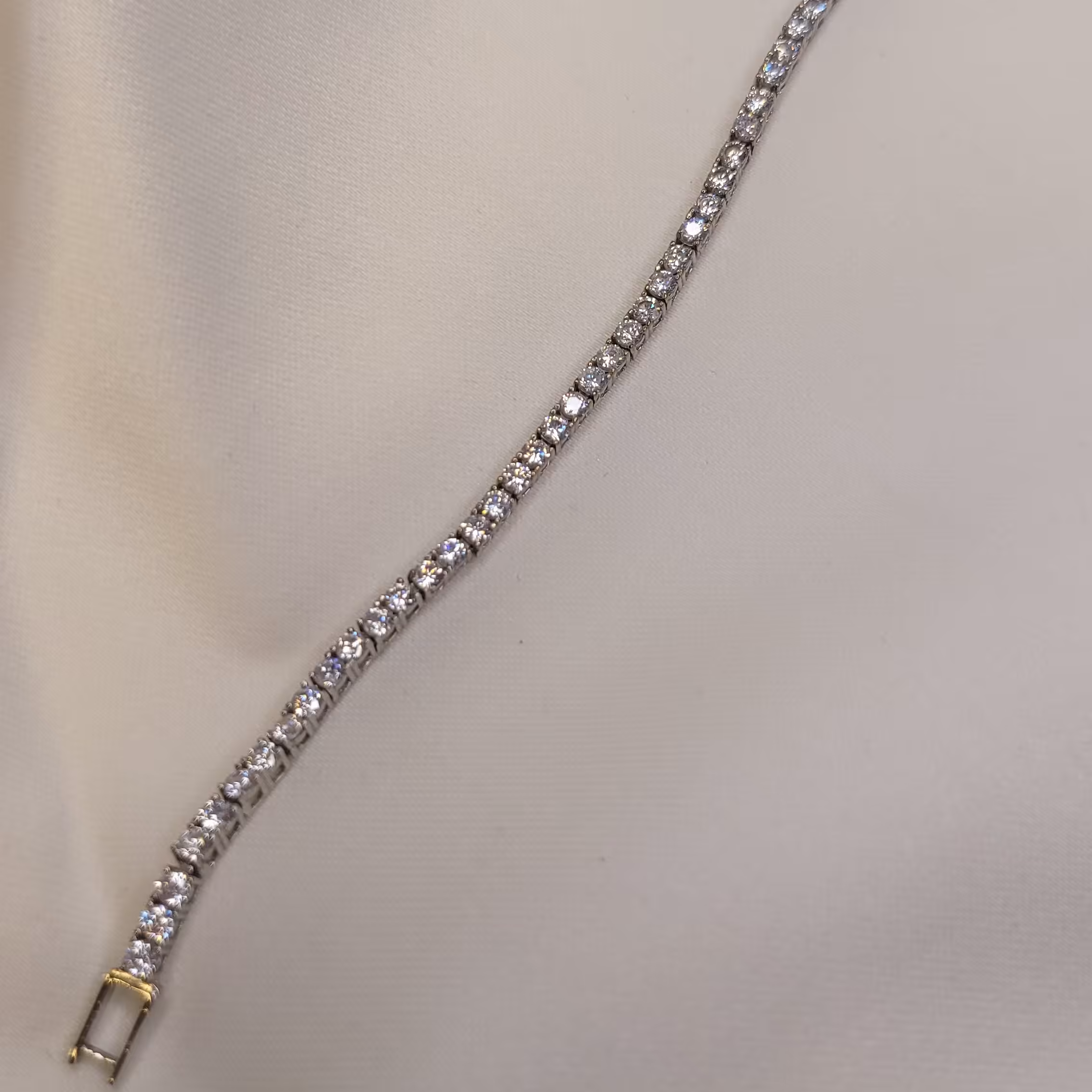 دستبند جواهر طرح معروف تنیسی نقره 925