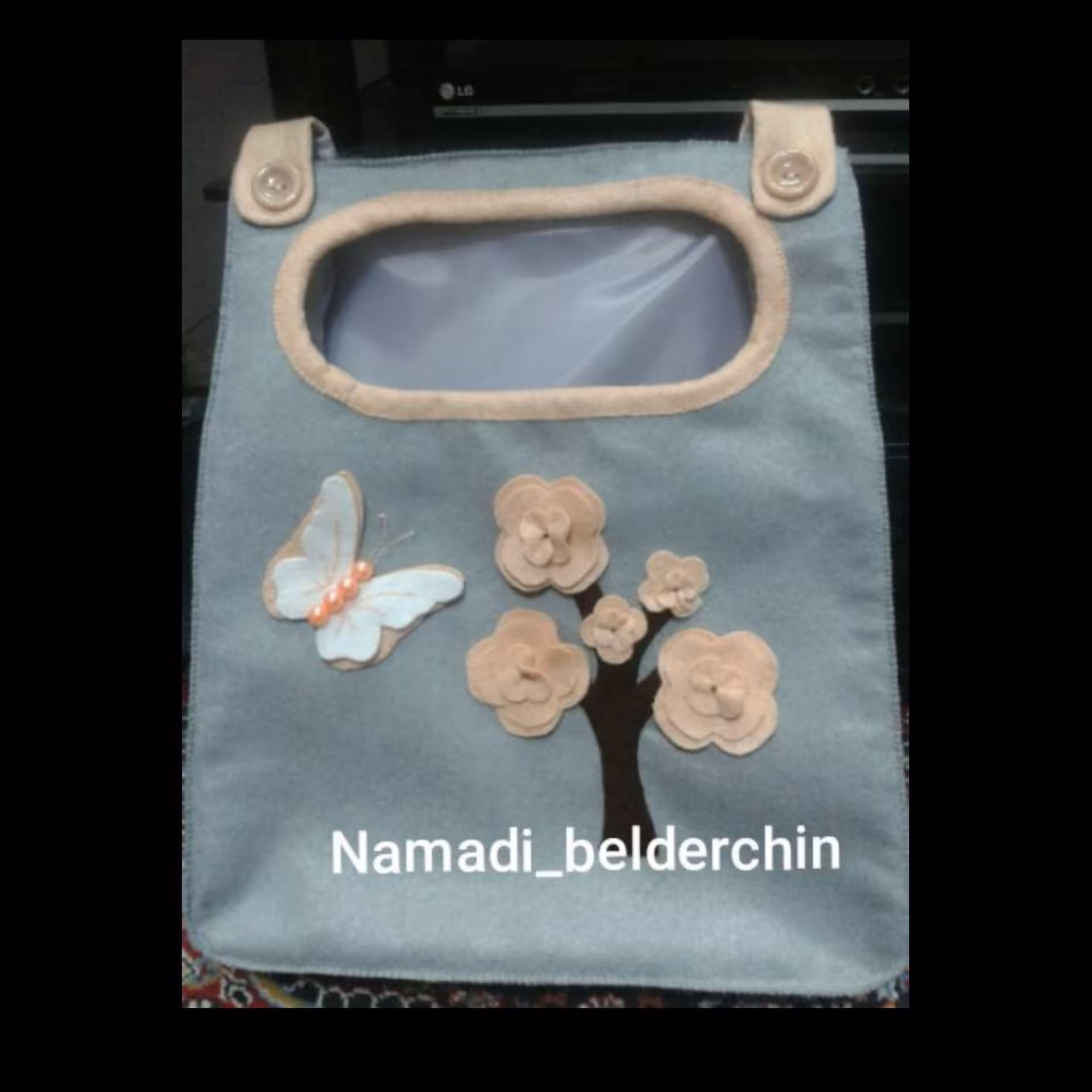 ساک داخل کمد نمدی همراه با آستر پارچه ای سایز 34*37