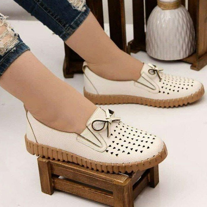کفش چرمی تابستانی ایرانی زنانه کد 594
