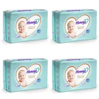 کارتن 4 عددی پوشک بچه هانیز چسبی سایز 4 بسته 34 تایی