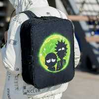 کوله پشتی  ریک و مورتی  جنس  مخمل کوبیده BK0056