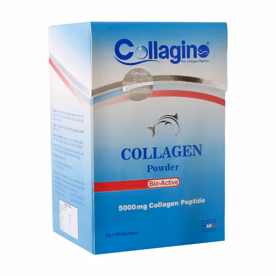 ساشه پودر کلاژن کلاژینو تقویت پوست و مو استخوان و مفاصل  30 ساشه 