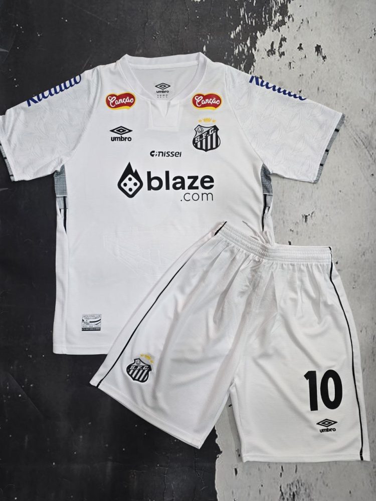 پیراهن و شورت کیت اول سانتوس 2025 (چاپ نیمار)