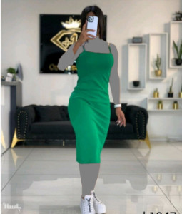 پیراهن مهمانی زنانه پنبه‌ای مدل بند زنجیری