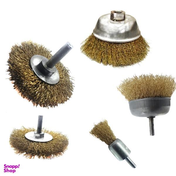 فرچه سیمی سر دریلی مدل ZZTWR 5 مجموعه 5 عددی