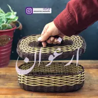 سبد جاقاشقی دستبافت ارغوان مدل جانان
