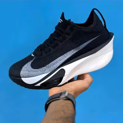 1096 کتانی نایک زوم آلفا فلی 3 مردانه مشکی ورزشی