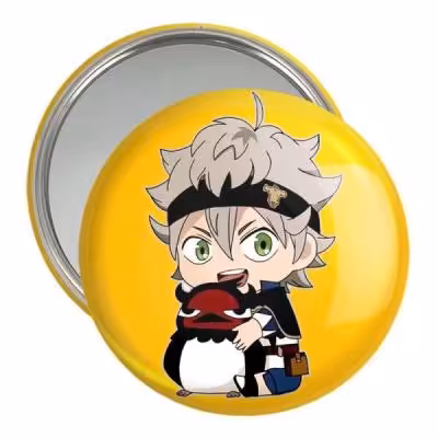 آینه جیبی خندالو مدل آستا انیمه بلک کلاور Black Clover کد 10255