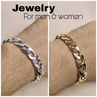 دستبند زنجیری کارتیر حلقه درشت نقره ای 