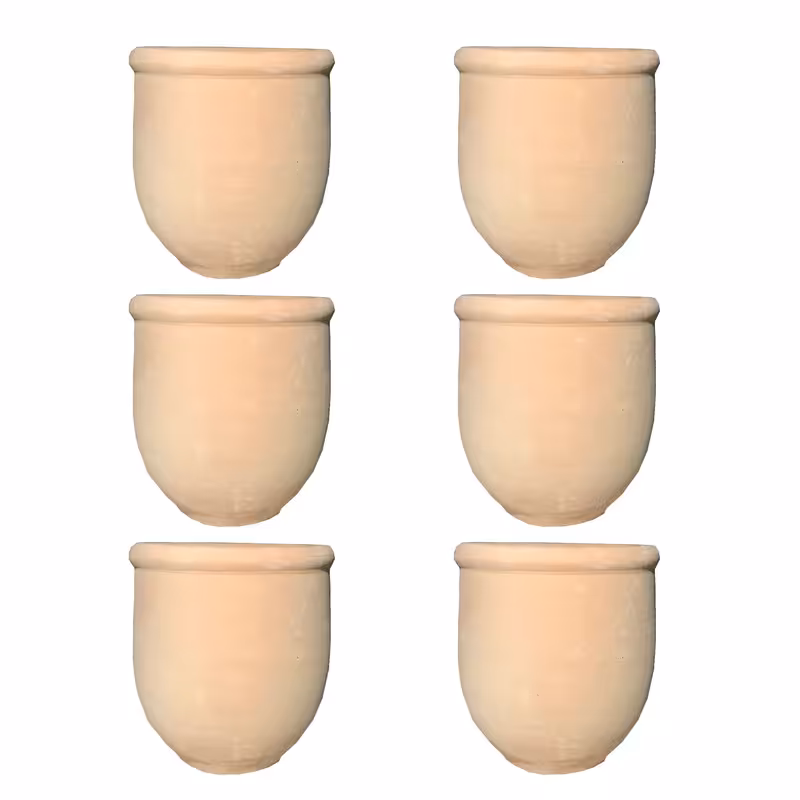 گلدان سفالی طرح خمره کد Gol106 مجموعه 6 عددی ( پس کرایه )