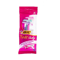خود تراش بیک مدل twin lady دو تیغه بسته سه عددی