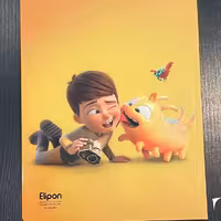 دفتر 40 برگ Elipon جلد براق درطرح های مختلف 