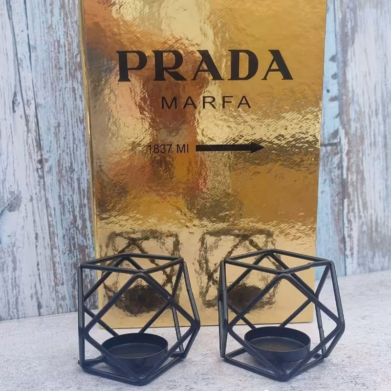 جا شمعی مکعب مشکی