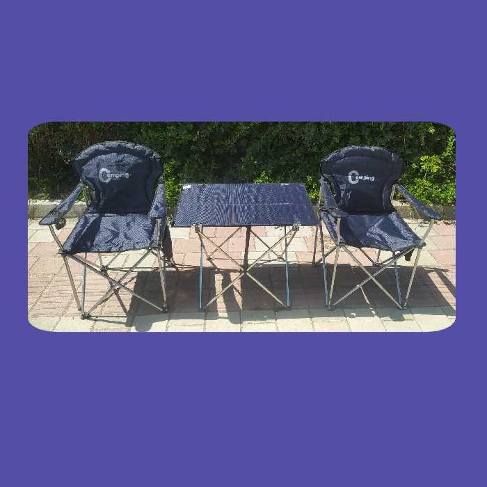 صندلی کمپینگ ست دو نفره  سورمه ای