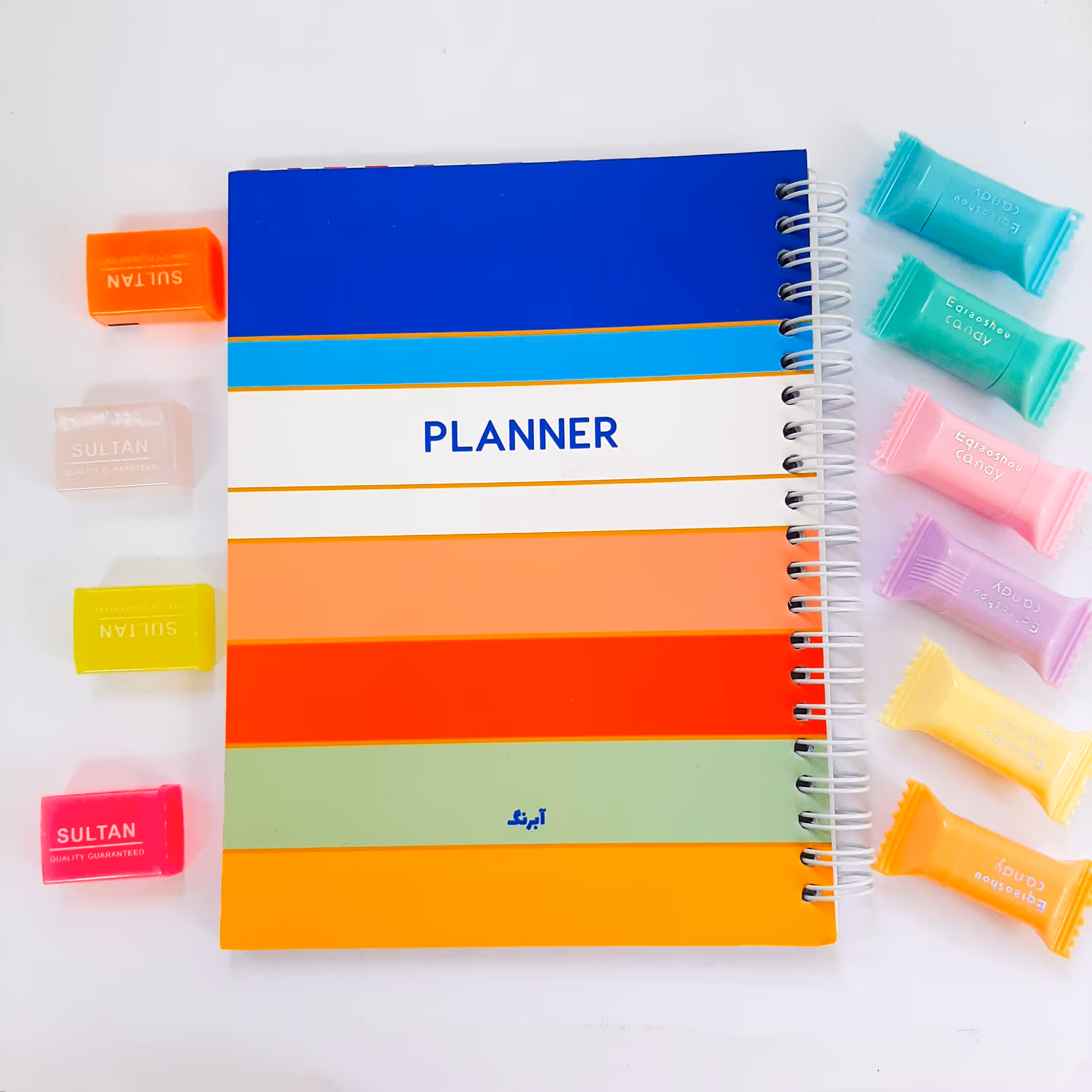 لوازم تحریر دفتر و پلنر  پلنر روزانه طرح لاکچری 80 برگ سایز a6 