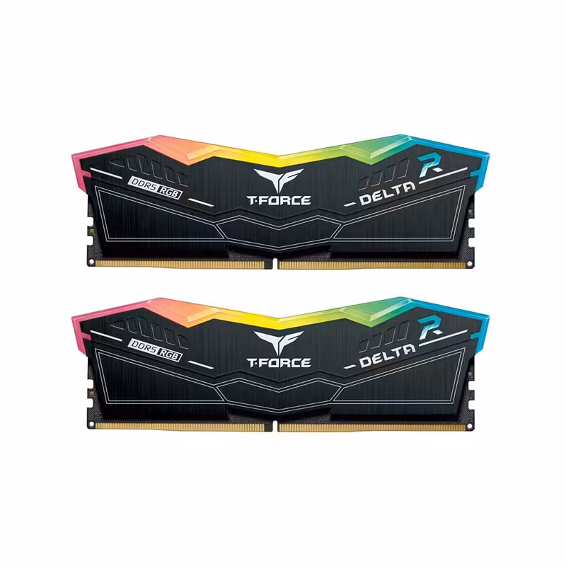 رم تیم گروپ DDR5 DELTA RGB 6400 32GB(16*2 GB) CL40 BLACK