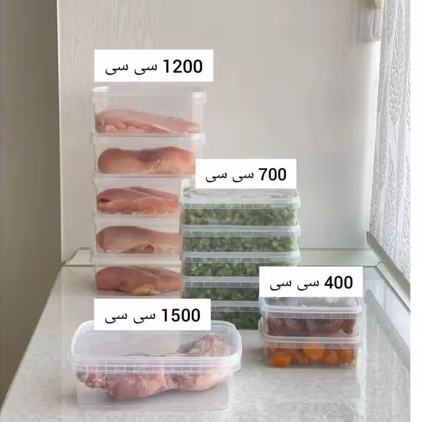 نظم دهنده فریزری پک 5 عددی سایز 1500 سی سی