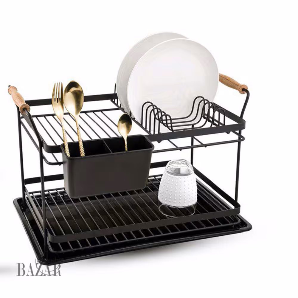 آبچکان دوطبقه دسته دار مشکی لیمون 2081