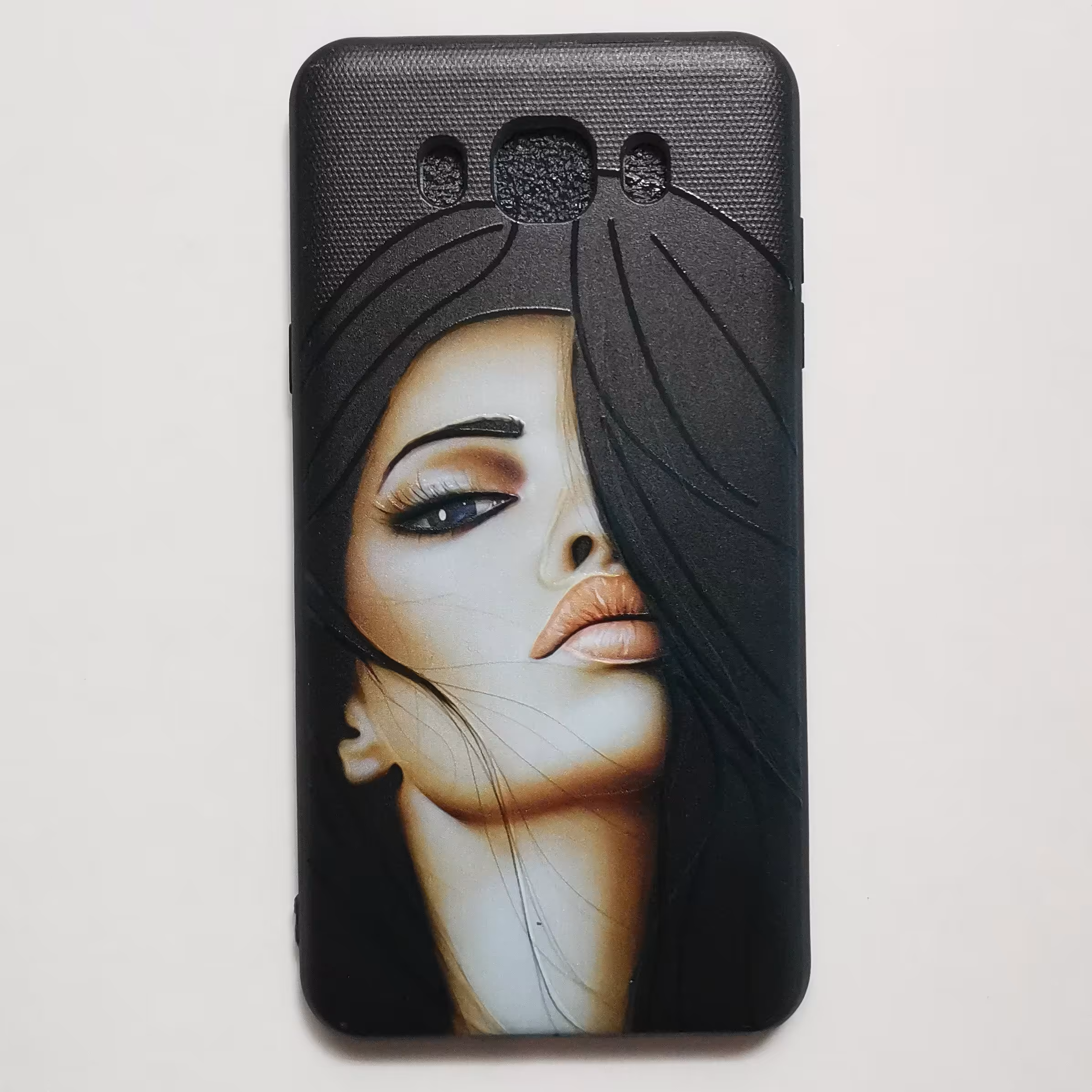 قاب طرحدار دختر مشکی گوشی سامسونگ J7 2016