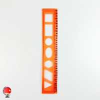 خط کش ژله ای 20 سانت شابلون دار قرمز کد 26413