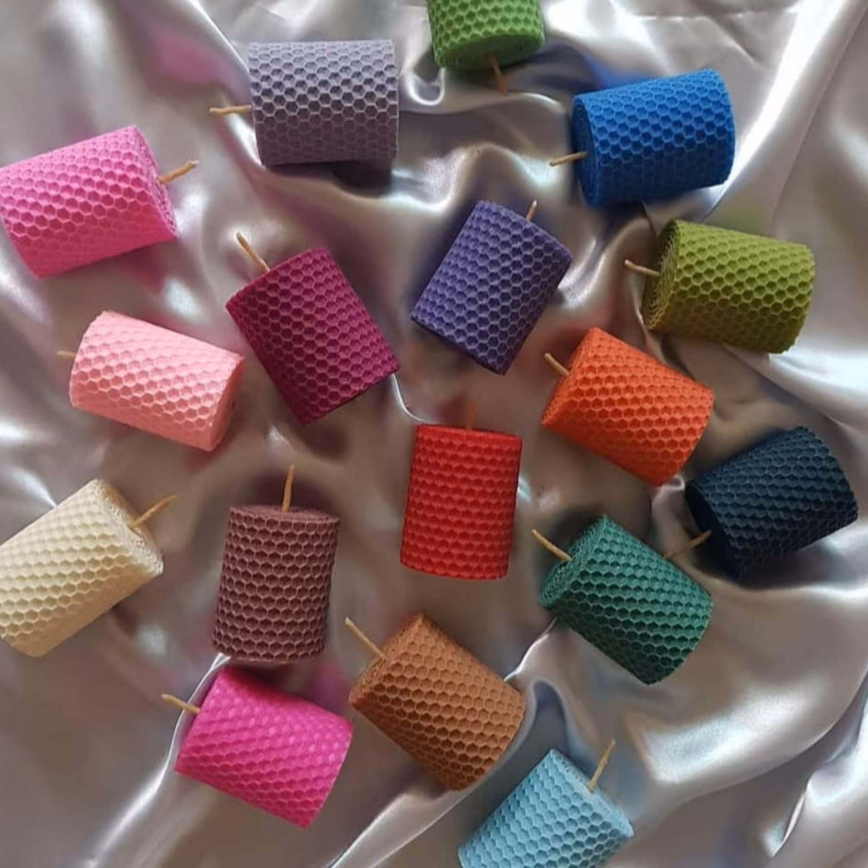 شمع گرد موم عسلی و دستساز طبیعی(پک دو عددی)