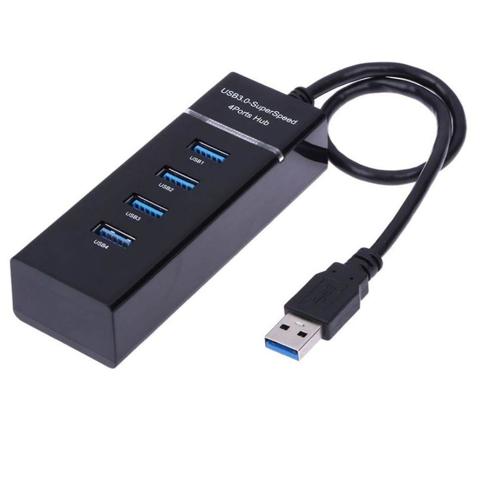هاب 4 پورت USB 30 مشکی با 30سانت سیم 3عددی