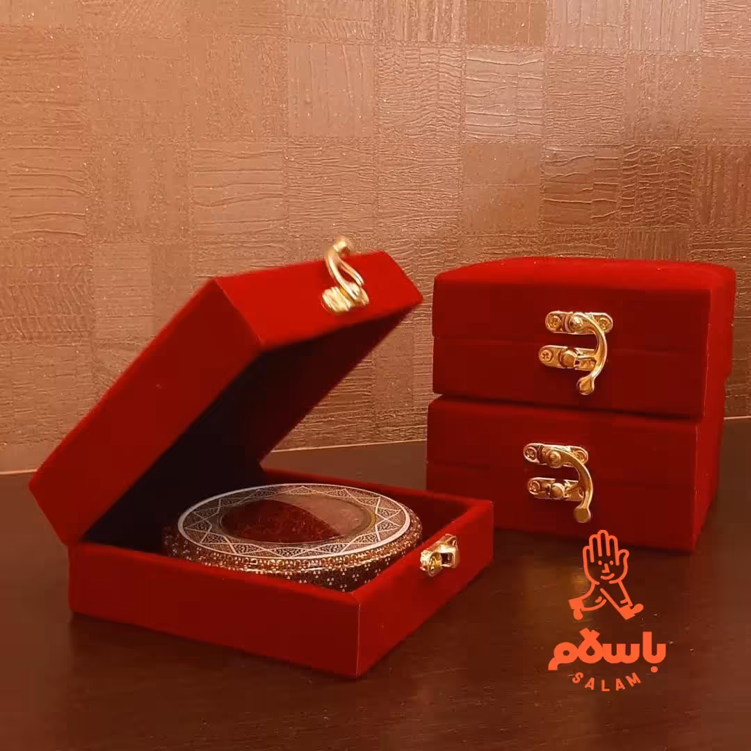 ظروف بسته بندی زعفران - مخمل خاتم 5گرم  کوچک(اقتصادی)