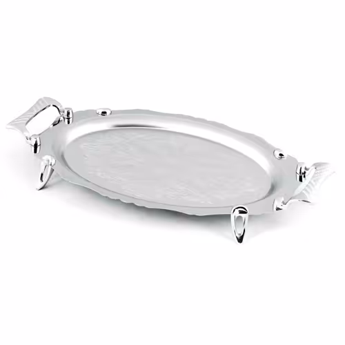 سینی گلدار بیضی مدل پرنس