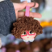 جاکلیدی عروسکی فرفری طرح وصله پینه 