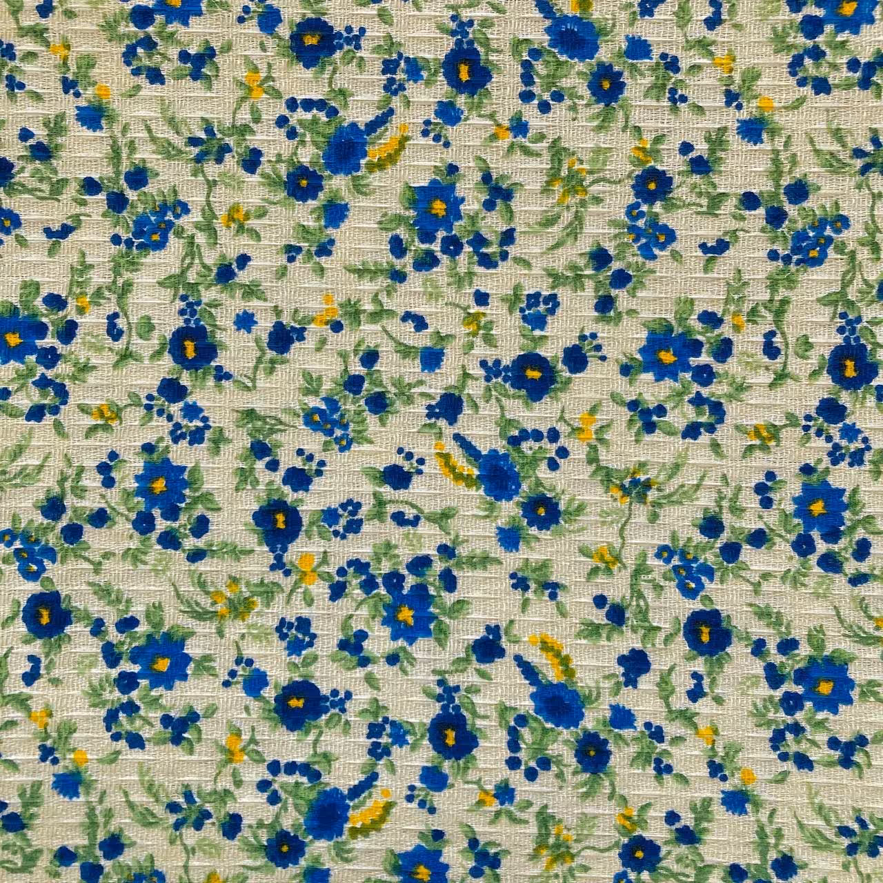 پارچه نسوز آشپزخانه ای گلدار آبی عرض 1.5 زیبا و باکیفیت