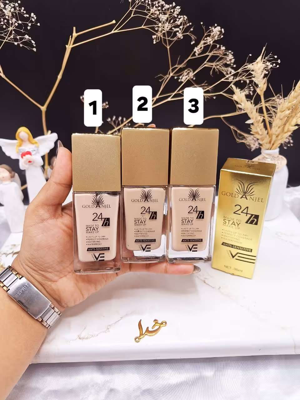 کرم پودر پرطرفدار میکاپ اورجینال گلد آنجل Gold Angel اصلی کد GA1911