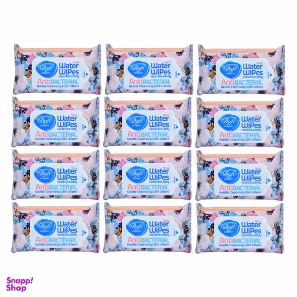 دستمال مرطوب دافی مدل Anti bacterial مجموعه 12 عددی