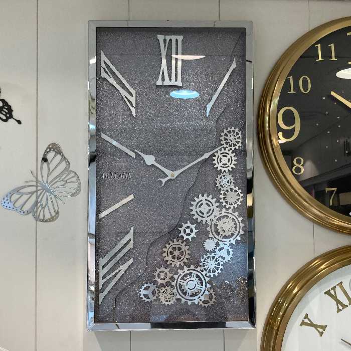 ساعت دیواری مستعطیل سیلور موتور ارام گرد کد 2035 