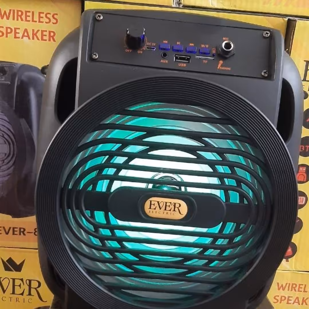 اسپیکر بلوتوپی قابل حمل شرکت EVER دارای ورودی بلوتوث رم فلش ایوایکس و رادید FM
