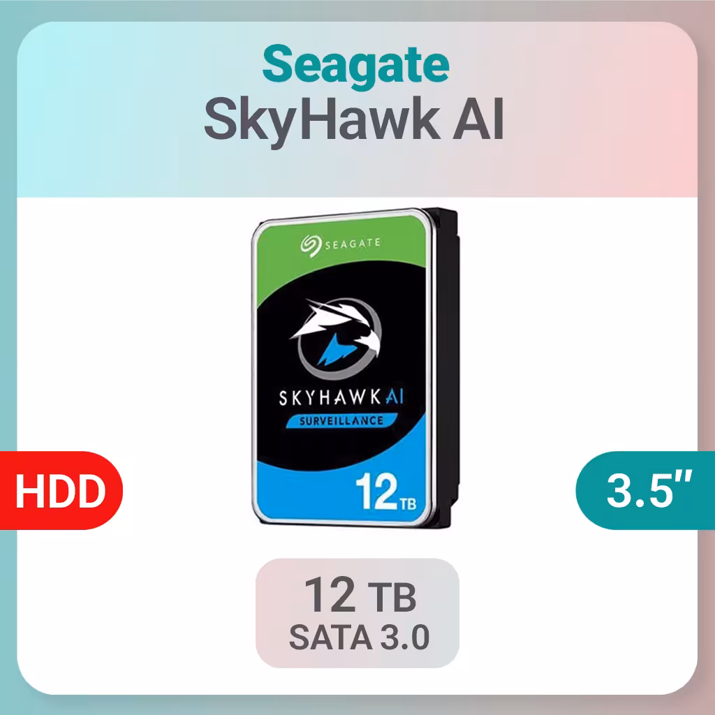هارد دیسک اینترنال Seagate SkyHawk AI ظرفیت 12 ترابایت