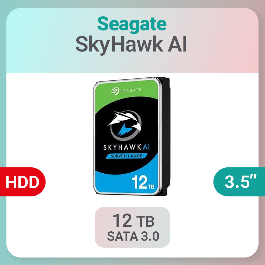 هارد دیسک اینترنال Seagate SkyHawk AI ظرفیت 12 ترابایت