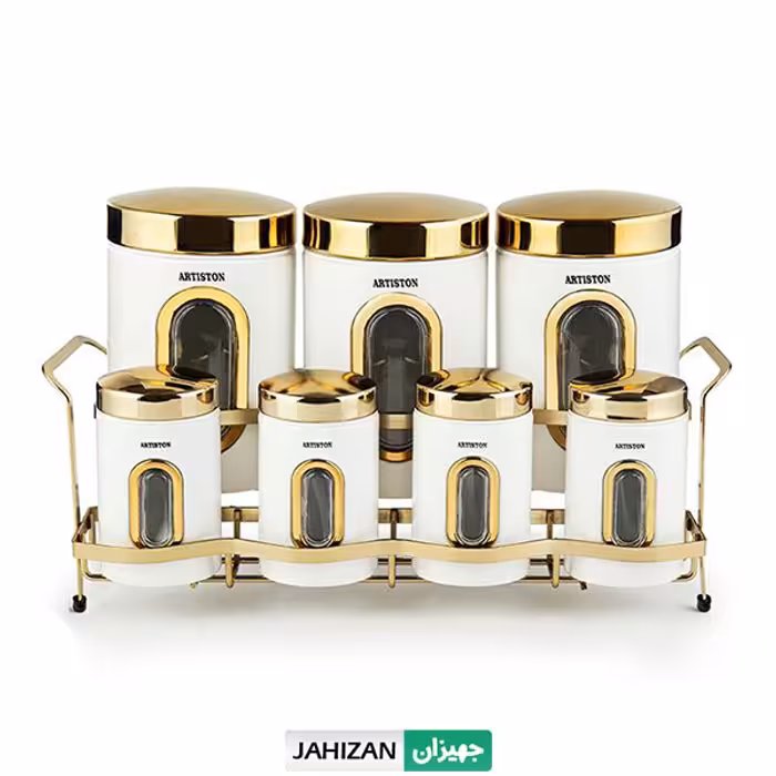 پاسماوری 8 پارچه جلو پنجره درب طلایی آرتیستون