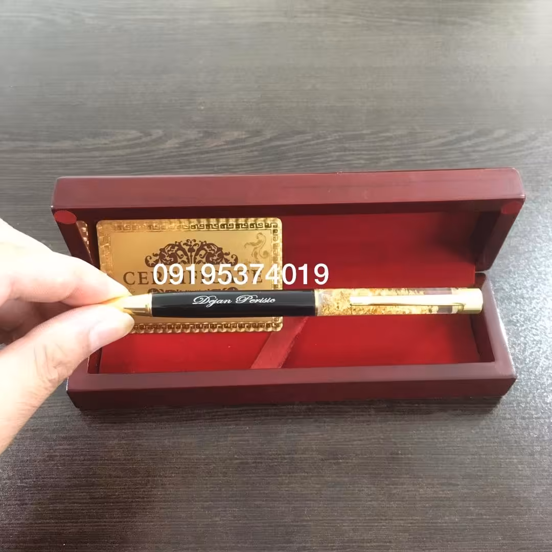 خودکار روکش طلا گلدفویل محفظه شیشه ای